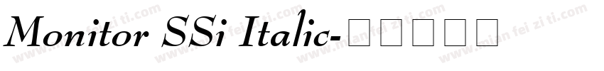 Monitor SSi Italic字体转换